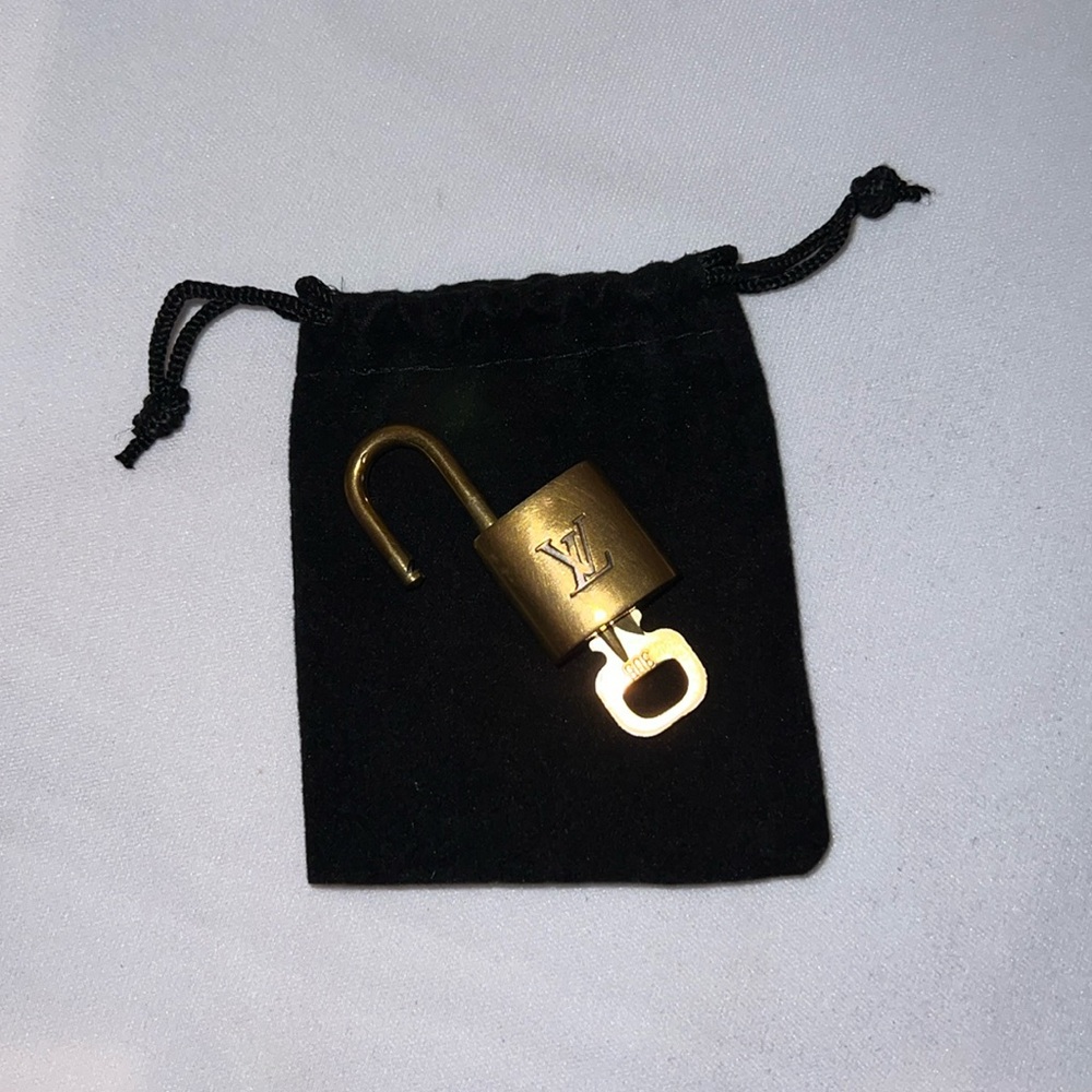 Authentic Louis Vuitton Lock & Key (Brass) #305